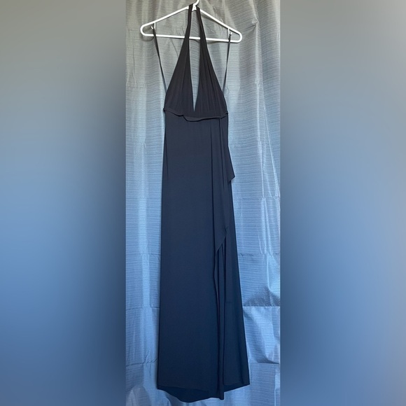 BCBGmaxazria Angeline black halter gown - Picture 4 of 14